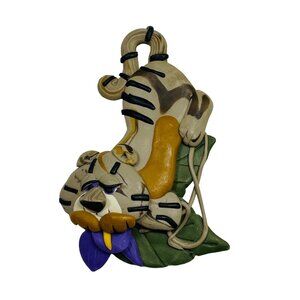 Handmade Polymer Clay Tiger Brooch